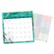 Crackled Blush | 2027 12 x 12 Inch (Hanging) 18 Months Monthly Square Wire-O Calendar | Sticker Sheet | July 2026 - December 2027 | Plato | Planning Stationery